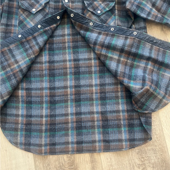 VTG PENDLETON Men XL High Grade Western Wear CANYON Shirt Virgin Wool Snap Front - Picture 9 of 16
